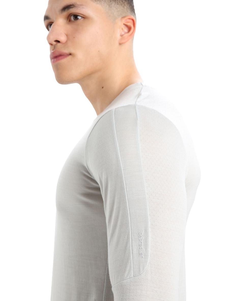 Men's Icebreaker ZoneKnit™ Merino T-Shirt Long Sleeve Ether | CA 1714KORI